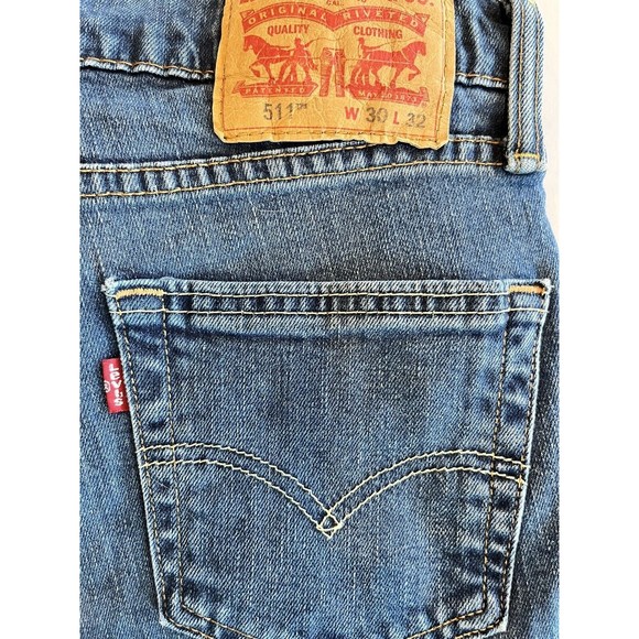 Levi's Strauss 511 Slim Fit Fit Men Jeans Tag Sz 30X32 Blue - Picture 3 of 9